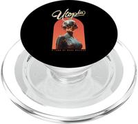 Utopia, una Tierra de fantasía (gráfico Retro con declaración de Esperanza) PopSockets PopGrip para MagSafe