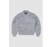 UTOPJA, Cazadora Bomber De Ante Sintético Gris Claro, Hombre, Gris pizarra, Talla: M