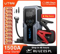 UTRAI 1500A arrancador de batería de coche banco de energía portátil 150PSI bomba de aire batería de coche impulsionadores de emergencia dispositivo de arranque arranque de coche 2024 JS-9 1500A