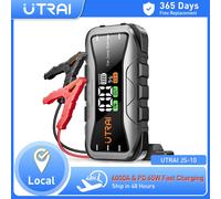 UTRAI 27000mAh arrancador de batería de coche banco de energía 6000A refuerzo de coche dispositivo de arranque de emergencia automático arranque de batería para gasolina diésel 6000A Jump starter