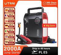 UTRAI 4 en 1 2000A arrancador de batería banco de energía 16000mAh 150PSI compresor de aire bomba de neumáticos cargador portátil dispositivo de arranque de refuerzo de coche 2000A JS-5