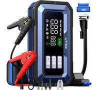 UTRAI Arrancador de Batería para Coche 8000A con Compresor de Aire 150 PSI, Escáner OBD2, Salida DC 160W, Luz LED 2000 Lúmenes y Carga Rápida 18W, Booster para Motores Gasolina y Diésel hasta 14L