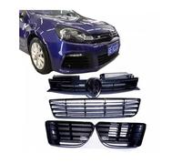 UTSKWD Carcasa de Faros antiniebla ABS for Coche, Rejilla Delantera, embellecedor de Parrillas de Carreras | Compatible con Accesorios for Volkswagen Golf 6 MK6 R20 2010-2012(F)