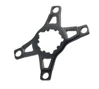 UTTASU 110BCD Adaptador de plato Spider Bike Bielas Convertidor de 3 pernos a 4 pernos Montaje directo Adaptador de anillo de cadena de aluminio Negro Plata (negro)