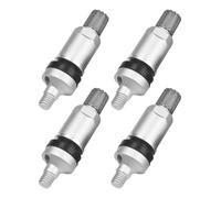 UTTASU 4 vástagos de válvula de sensor de presión de neumáticos TPMS para Hyundai i40 ix35 Grandeur y Kia Rio Sportage, diseño metálico, color plateado