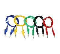 UTTASU 5 colores Cable Test Leads Double Head Test Clip 1m 4mm para Banana Wire