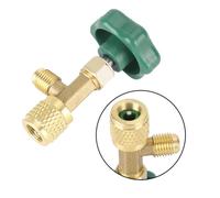 UTTASU Abridor de válvula de grifo de refrigeración SAE de 1/4 para técnicos de HVAC, cuerpo de latón con junta de neopreno, diseño de cierre a prueba de fugas para sistemas R134a/R410A, herramienta