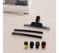 UTTASU Accesorios para limpiador de vapor Kärcher SC 1 SC2 SC3 SC4 SC5 Set de 7 piezas con extractor de cristal y cepillos para tapicería de ventanas, azulejos, compatible con sistema easyfix