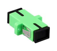 UTTASU Acoplador de fibra óptica SC/APC monomodo verde - Adaptador de fibra para CATV y telecomunicaciones, baja atenuación ≤ 0,3 dB, carcasa robusta de polipropileno, para 1000 veces reutilizable