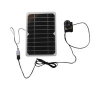 UTTASU Bomba de agua solar de 5 W para jardín, estanque y baño de pájaros, flujo de 120 l/h, altura de extracción de 50 cm, salida USB, fuente decorativa con luz de color
