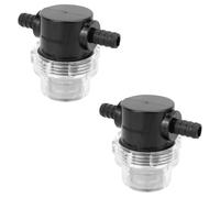 UTTASU Boquilla de manguera de 3/8 pulgadas, filtro de agua, colador en línea para bomba de 12 V CC, con junta para pulverizador, lavadora, caravana, barco, color negro