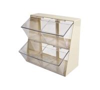 UTTASU Caja de almacenamiento de bolsas de té de doble capa para escritorio, organizador compacto de cápsulas de café con diseño que ahorra espacio, color verde