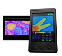 UTTASU Cámara termográfica portátil con pantalla LCD de 2.4 pulgadas, cámara de imágenes infrarrojas para detección de temperatura de -40 a 300 °C, para transferencia de datos USB
