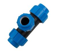 UTTASU Conector en T reductor de polipropileno de 90 grados para tuberías de riego de polietileno, clasificación de presión de 16 bares, conector de sistema de goteo de jardín de baja resistencia