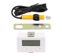 UTTASU Contador digital de 5 dígitos para sensores industriales, interruptor de proximidad magnético con inducción automática, 99999 pulsos, 20 Hz, botón de reinicio (contador de 5 dígitos+sensor de