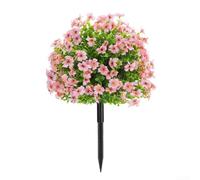 UTTASU Cubierta de suelo artificial violeta con clavos de tierra para jardín, interior y exterior, tapete floral de plástico, resistente a la intemperie, bajo mantenimiento, parche de flores para