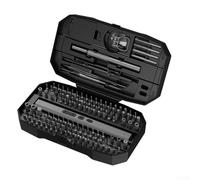 UTTASU Destornillador eléctrico recargable 153 en 1 con batería de carga tipo C de 500 mAh 1.5 horas de tiempo de ejecución, 90 días de tiempo de espera y 4 luces LED (negro)