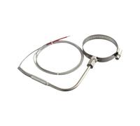 UTTASU EGT - Sonda termopar EGT en ángulo recto tipo K, 80 mm x 5 mm, -100 °C a 1250 °C, punta de acero inoxidable, sensor expuesto, cable aislado de fibra de vidrio