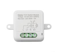 UTTASU Interruptor de circuito inteligente mate para Alexa y Google Assistant, control remoto inalámbrico para relé con control por voz, nombre de interruptor ajustable, CA 100-240 V 10 A carga