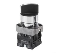 UTTASU Interruptor giratorio XB2-BD21 BD22 con autobloqueo | Material de cobre, 10 A 600 V, diseño compacto de 22 mm, resistente al calor, para seguridad certificada CE