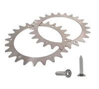 UTTASU Juego de 2 tacos de acero inoxidable para Worx Landroid modelo L, ayuda de tracción pulida con tornillos avellanados para ruedas de 220 mm, mejora el agarre en pendientes para WR153E WR155E