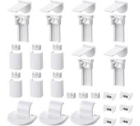 UTTASU Juego de 36 soportes plisados para persianas, accesorios para bricolaje, fácil instalación, sencillo, plisado, persianas, cortinas, abrazadera