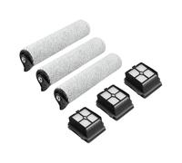 UTTASU Juego de cepillo de repuesto y filtro compatible con aspiradoras Tineco Floor ONE S3 en seco y húmedo, 6 accesorios para una limpieza eficiente de suelos, elimina el pelo y la suciedad, gris