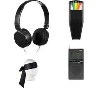 UTTASU Kit de investigación paranormal 4 en 1 con medidor EMF, radio AM/FM y grabadora de voz digital, antena telescópica, diseño plegable para caza de fantasmas