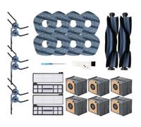 UTTASU Kit de repuesto para aspiradora Eufy X10 Pro y Omni: cepillo principal, cepillos laterales, filtro HEPA, paños de microfibra para fregona, bolsas de polvo (2+6+4+8+6 piezas)