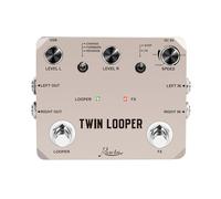 UTTASU Looper - Pedal de efecto para guitarra eléctrica Rowin Loop Station con 11 modos de juego, True Bypass, 10 min de tiempo de grabación, deshacer/redo, estéreo de entrada y salida, color dorado