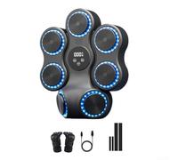 UTTASU Máquina de boxeo musical para adultos con música y pantalla LED, con espuma de alta resistencia y soporte para ahorro de espacio (básico+medio dedo)