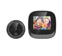 UTTASU Mirilla electrónica con pantalla LCD de 2,4 pulgadas, visión nocturna por infrarrojos, gran angular de 90°, almacenamiento integrado para puertas de 35 a 110 mm, color negro
