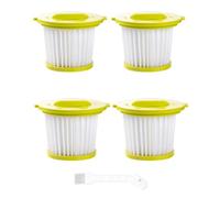 UTTASU Pack de 4 filtros de repuesto compatibles con Ryobi PCL700 PCL704 CL705 18 V aspiradora de mano con batería Performance Serie incluye cepillo de limpieza para una limpieza eficiente del hogar