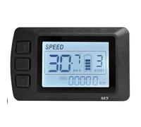 UTTASU Pantalla de bicicleta eléctrica LCD-M3 24V-48V salpicadero con conector SM y cable LED, visibilidad clara a la luz solar, detección de código de falla, compatible con controladores de protocolo