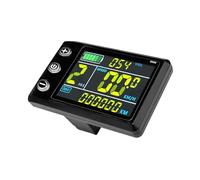 UTTASU Pantalla LCD S866 para bicicleta eléctrica 24 V/36 V/48 V, pantalla a color con protocolo OMD2, conector impermeable de 5 pines, clase de protección IP65, indicador de velocidad y código de