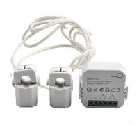 UTTASU Para Tuya para Smart Life para medidor de energía Zigbee con abrazadera 80A, bidireccional para circuitos de 1 y 2 vías, monitoreo en tiempo real de voltaje, corriente y KWh en la aplicación