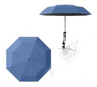 UTTASU Parasol para cochecito de bebé con soporte de abrazadera UPF 50+ protección UV paraguas para cochecito de bebé al aire libre caminar (azul)