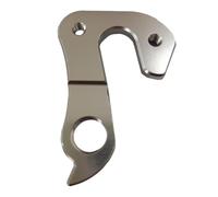 UTTASU Percha de cambio trasero para bicicletas XDS - Aleación de aluminio mecanizado CNC, 52 x 37 x 9 mm, color plateado, incluye 2 tornillos de montaje