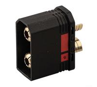 UTTASU QS8S+ Conector resistente a la batería con diseño antiestático a prueba de chispas para conexiones de alta corriente e inversas no polarizadas nominal 600 V y 130 A 200 A (macho negro)
