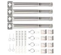 UTTASU Quemador de barbacoa de gas ajustable de acero inoxidable de 30,5 a 44,5 cm para Outback Enders Campingaz llama uniforme a la corrosión, duradero, montaje seguro, plata
