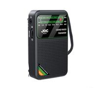 UTTASU Radio portátil compacta AM/FM/SW Bandas 3W Altavoz grande 1000mAh Batería recargable Tipo-C Carga Recepción superior Diseño ligero para viajes, picnic, uso en la playa (negro)
