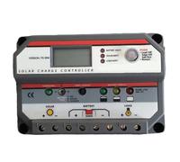UTTASU Regulador de carga solar PS-30M con pantalla LCD, cargador PWM de 30 A para sistemas de 12 V/24 V, controlador solar inteligente con protección contra sobrecarga y parámetros ajustables para