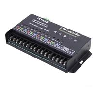 UTTASU Regulador de intensidad programable de 60 A y 12 canales para luces RGB y monocromáticas, control USB DIY, 5 A por canal, DC5-24 V, en cascada hasta 120 canales, color negro