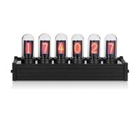 UTTASU Reloj de tubo digital IPS con control de PC, carga de imágenes DIY, 20 efectos de retroiluminación RGB, estilo retro, punk, alternativa para escritorio y decoración
