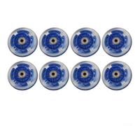 UTTASU Ruedas de patines en línea 82A con rodamientos, luces LED autoalimentadas intermitentes de 64/70/80 mm para patines de ruedas, scooters, cochecitos, paquete de 8 (64 mm)