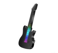 UTTASU Salida de aire para aromaterapia de coche con luz de ritmo RGB, mejora de ambiente vibrante ([Gardenia] negro)