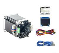UTTASU Servo57A 57 Closed-Loop Stepper Motor Kit con placa adaptadora, 1800 mN.m de par de retención, 12 V-24 V, hasta 256 micropasos, para automatización precisa y aplicaciones CNC (With Screen)