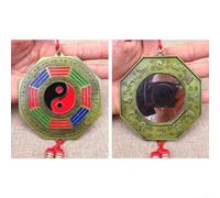 UTTASU Solar Terms Home - Espejo colgante Feng Shui Bagua con imán de riqueza