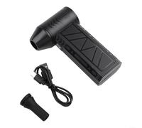UTTASU Soplador turbo inalámbrico con 130.000 rpm, potente removedor de polvo para coche y teclado, recargable con luz LED, compacto para oficina y camping, negro (5000 mAh)