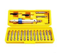 UTTASU Taladro giratorio de medio tiempo con cabezal de bloqueo giratorio para cambios rápidos de brocas, incluye puntas cruzadas, ranura y avellanadas, llave inglesa y caja de almacenamiento para un